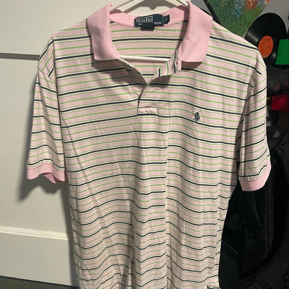 striped ralph lauren polo